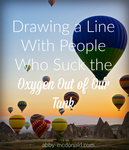 drawing a line with people who deflate us